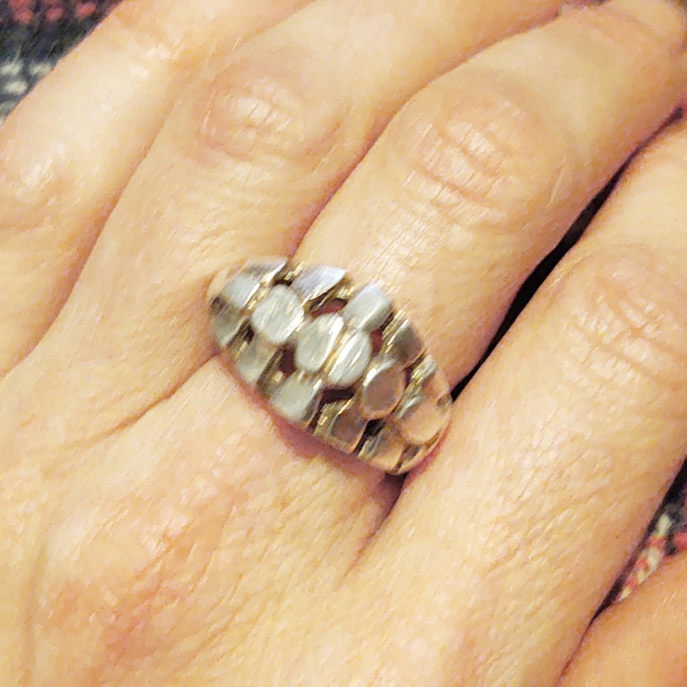 Vintage Los Ballestreros Brutalist Abstract Sterling Silver Ring- 7 - Picture 2 of 9